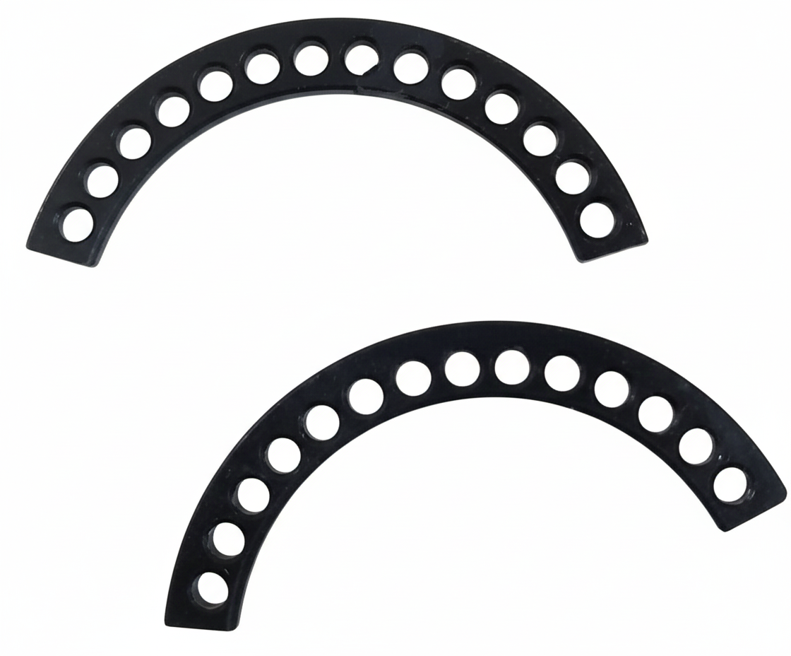 Par de retenedores separadores metálicos negros para portatipo