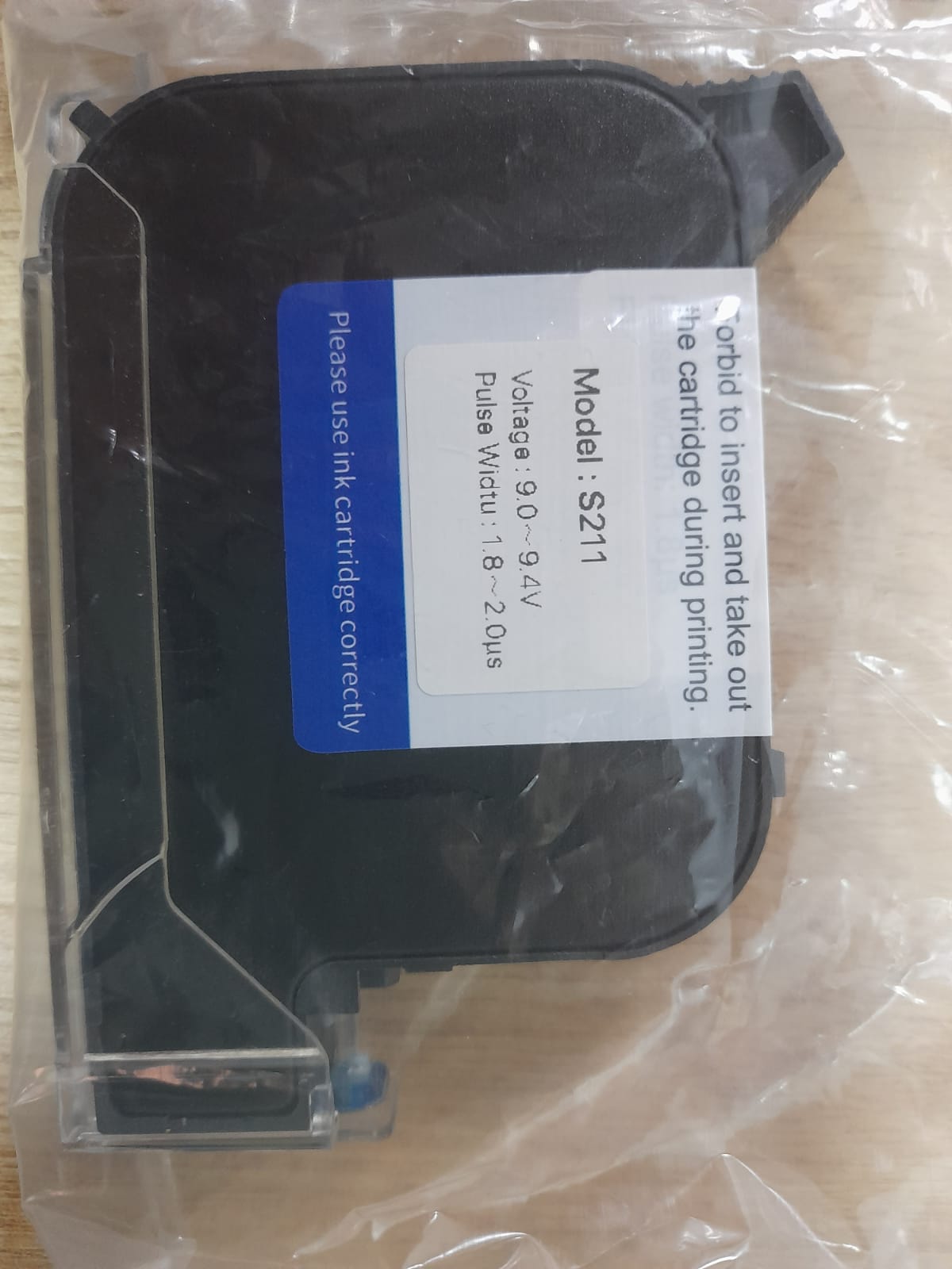 Cartucho negro para INKJET 12.7 mm S211