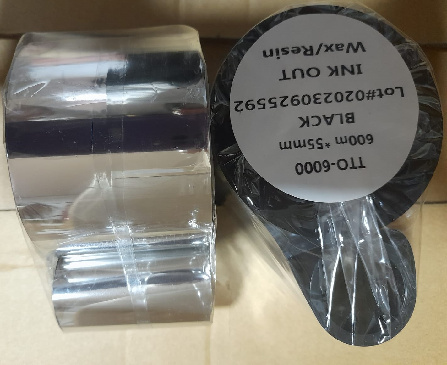 Cinta Thermal Transfer 55mm x 600m NEGRA