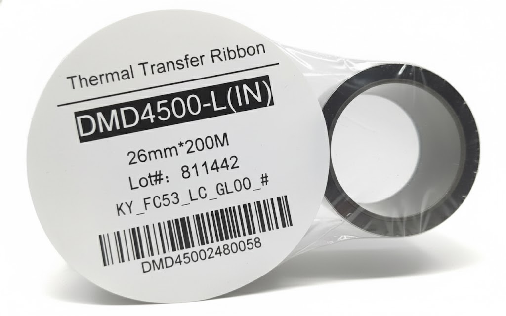 Cinta Thermal Transfer 26mm x 200 M+ CHIP negra para DC24A / DC24A-E