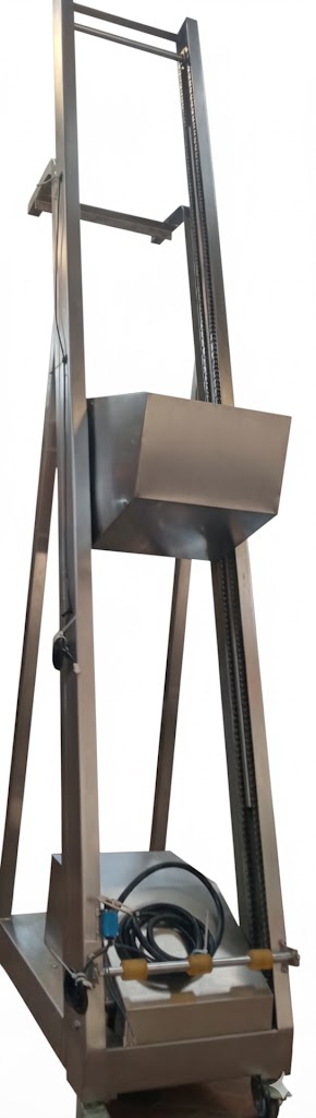 Elevador de tolva en inox